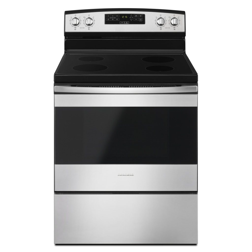 AER6303MFS30-INCH AMANA® ELECTRIC RANGE WITH EXTRA-LARGE OVEN WINDOW